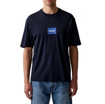 HUGO BOSS NAYONIX JERSEY T-SHIRT ΜΠΛΟΥΖΑ ΑΝΔΡΙΚΗ NAVY