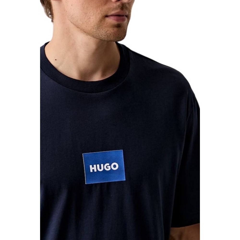 HUGO BOSS NAYONIX JERSEY T-SHIRT ΜΠΛΟΥΖΑ ΑΝΔΡΙΚΗ NAVY