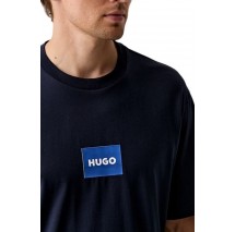 HUGO BOSS NAYONIX JERSEY T-SHIRT ΜΠΛΟΥΖΑ ΑΝΔΡΙΚΗ NAVY
