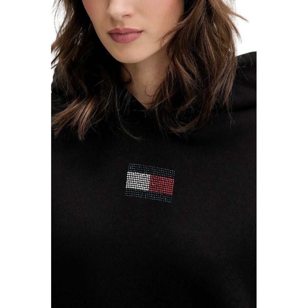 TOMMY JEANS RLX PARTY FLAG HOODIE EXT ΦΟΥΤΕΡ ΜΠΛΟΥΖΑ ΓΥΝΑΙΚΕΙΑ BLACK
