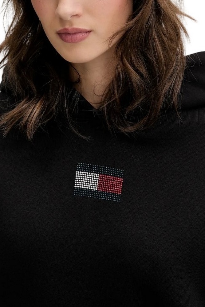 TOMMY JEANS RLX PARTY FLAG HOODIE EXT ΦΟΥΤΕΡ ΜΠΛΟΥΖΑ ΓΥΝΑΙΚΕΙΑ BLACK
