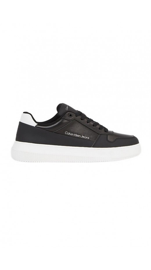 CALVIN KLEIN JEANS CHUNKY CUPSOLE LOW LTH IN SAT ΠΑΠΟΥΤΣΙ ΑΝΔΡΙΚΟ BLACK