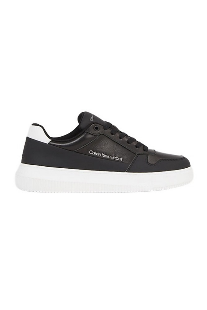 CALVIN KLEIN JEANS CHUNKY CUPSOLE LOW LTH IN SAT ΠΑΠΟΥΤΣΙ ΑΝΔΡΙΚΟ BLACK