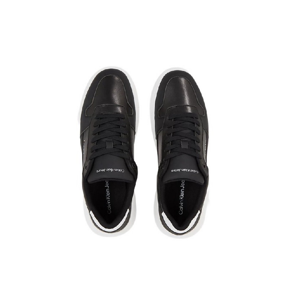 CALVIN KLEIN JEANS CHUNKY CUPSOLE LOW LTH IN SAT ΠΑΠΟΥΤΣΙ ΑΝΔΡΙΚΟ BLACK