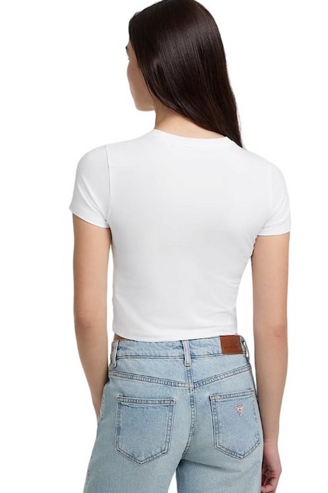 GUESS JEANS CN BABY EMB ST T-SHIRT ΜΠΛΟΥΖΑ ΓΥΝΑΙΚΕΙΑ WHITE