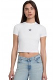 GUESS JEANS CN BABY EMB ST T-SHIRT ΜΠΛΟΥΖΑ ΓΥΝΑΙΚΕΙΑ WHITE