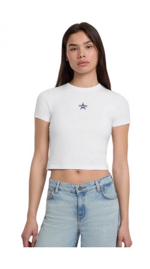GUESS JEANS CN BABY EMB ST T-SHIRT ΜΠΛΟΥΖΑ ΓΥΝΑΙΚΕΙΑ WHITE