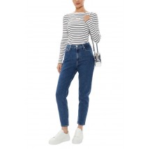 CALVIN KLEIN JEANS WOVEN LABEL TIGHT SWEATER ΜΠΛΟΥΖΑ ΓΥΝΑΙΚΕΙΑ WHITE