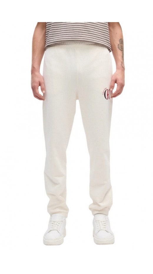 CALVIN KLEIN JEANS EU 350TERRY GRAPHIC JOGGER ΦΟΡΜΑ ΠΑΝΤΕΛΟΝΙ ΑΝΔΡΙΚΟ OFF WHITE