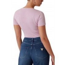 GUESS SS VN MINI TRIANGLE TEE T-SHIRT ΜΠΛΟΥΖΑ ΓΥΝΑΙΚΕΙΑ ROSE