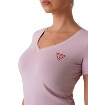 GUESS SS VN MINI TRIANGLE TEE T-SHIRT ΜΠΛΟΥΖΑ ΓΥΝΑΙΚΕΙΑ ROSE