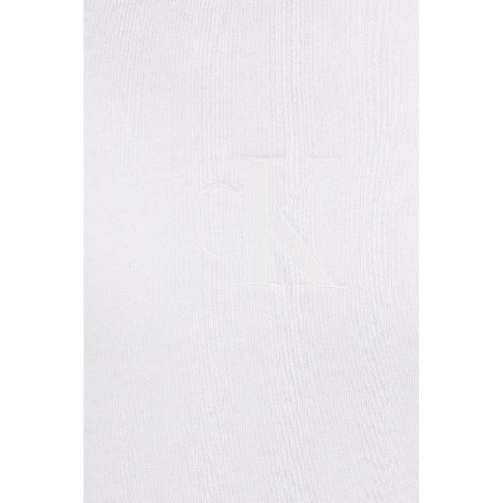 CALVIN KLEIN JEANS  REL LIQUID CK MONOLOGO TEE T-SHIRT ΜΠΛΟΥΖΑ ΑΝΔΡΙΚΗ BRIGHT WHITE