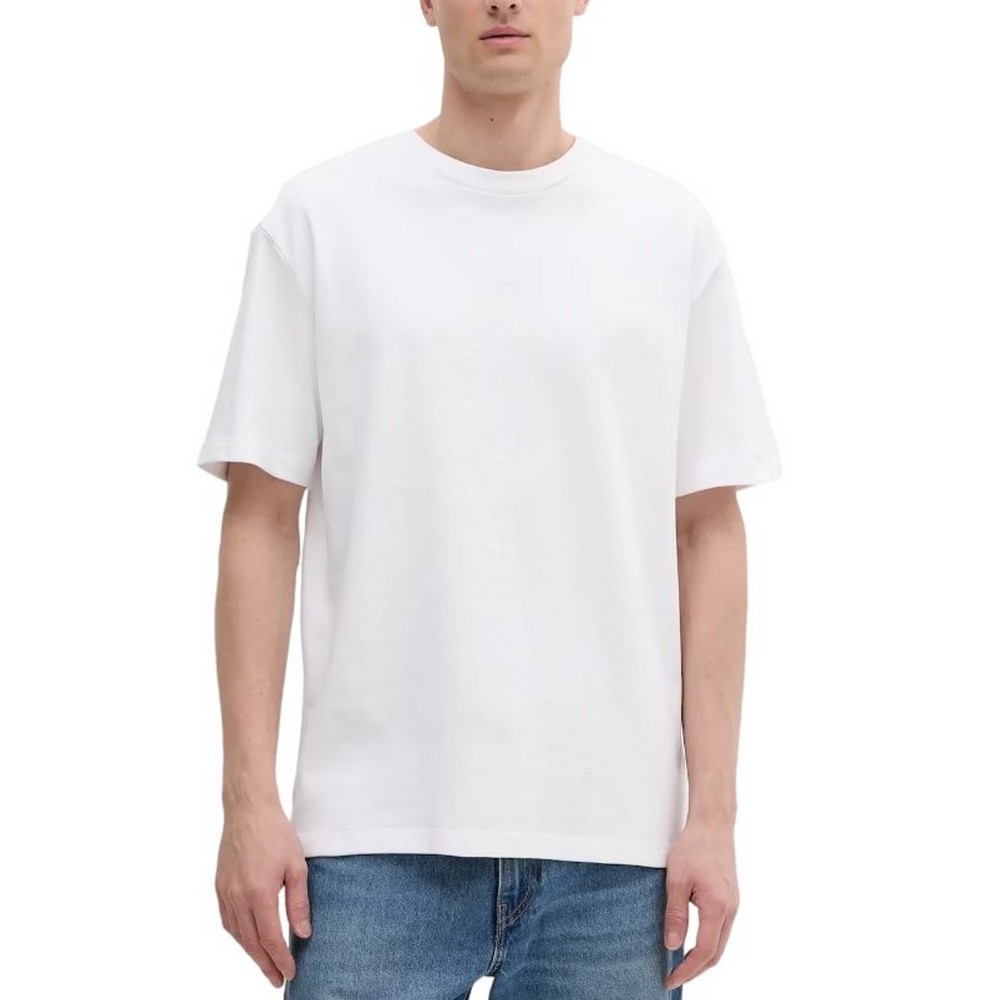 CALVIN KLEIN JEANS  REL LIQUID CK MONOLOGO TEE T-SHIRT ΜΠΛΟΥΖΑ ΑΝΔΡΙΚΗ BRIGHT WHITE