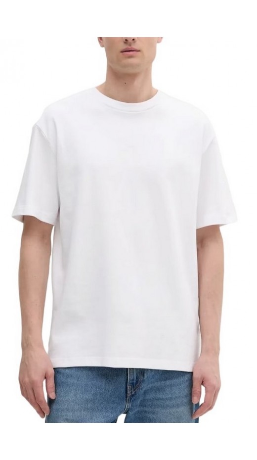 CALVIN KLEIN JEANS  REL LIQUID CK MONOLOGO TEE T-SHIRT ΜΠΛΟΥΖΑ ΑΝΔΡΙΚΗ BRIGHT WHITE