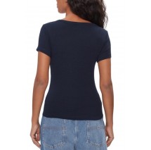 TOMMY JEANS SLIM ESSENTIAL RIB V SS T-SHIRT ΜΠΛΟΥΖΑ ΓΥΝΑΙΚΕΙΑ DARK NAVY