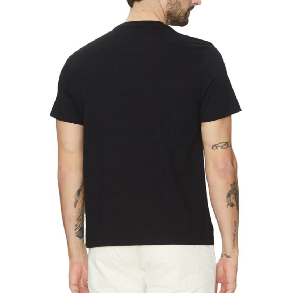 GUESS JEANS SS CN REG PALM TR ΜΠΛΟΥΖΑ ΑΝΔΡΙΚΗ BLACK