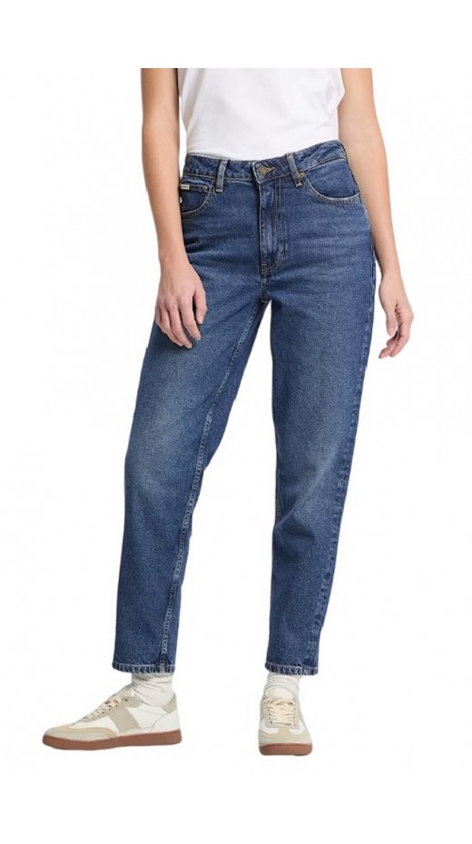 GUESS JEANS G06 MOM ΠΑΝΤΕΛΟΝΙ ΓΥΝΑΙΚΕΙΟ BLUΕ DENIM