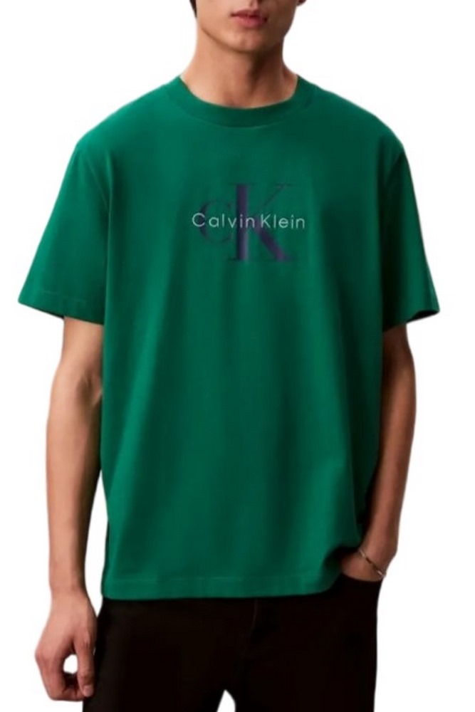 CALVIN KLEIN JEANS HERO MONOLOGO T-SHIRT ΜΠΛΟΥΖΑ ΑΝΔΡΙΚΗ LIGHT GREEN