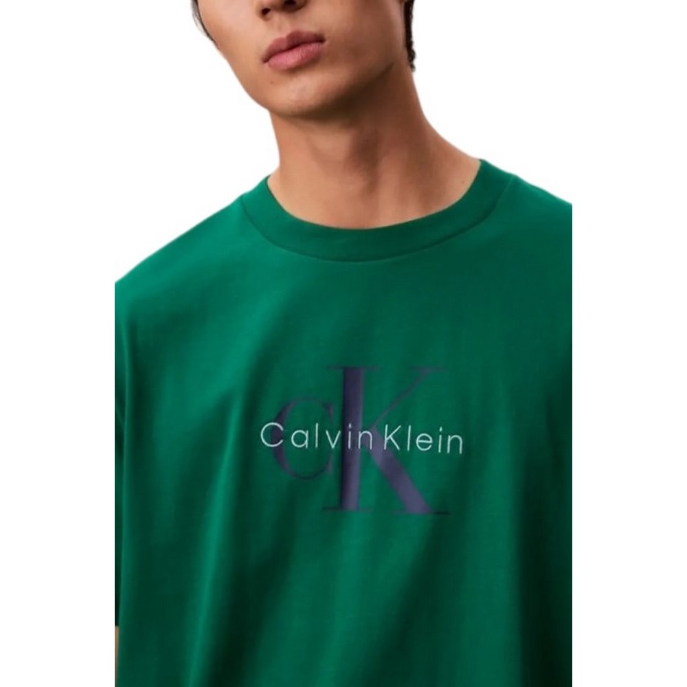 CALVIN KLEIN JEANS HERO MONOLOGO T-SHIRT ΜΠΛΟΥΖΑ ΑΝΔΡΙΚΗ LIGHT GREEN