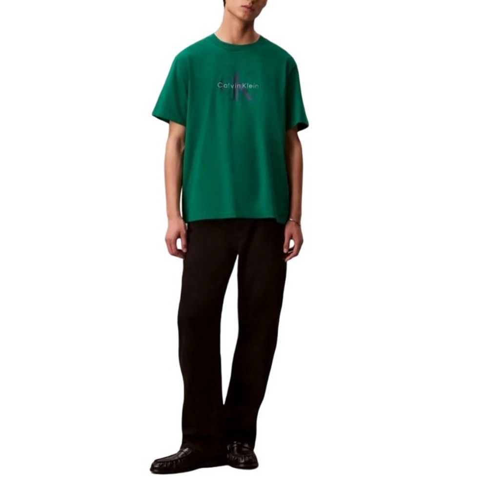 CALVIN KLEIN JEANS HERO MONOLOGO T-SHIRT ΜΠΛΟΥΖΑ ΑΝΔΡΙΚΗ LIGHT GREEN