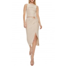 GUESS CRISTINA MIDI SKIRT ΦΟΥΣΤΑ ΓΥΝΑΙΚΕΙΑ GOLD