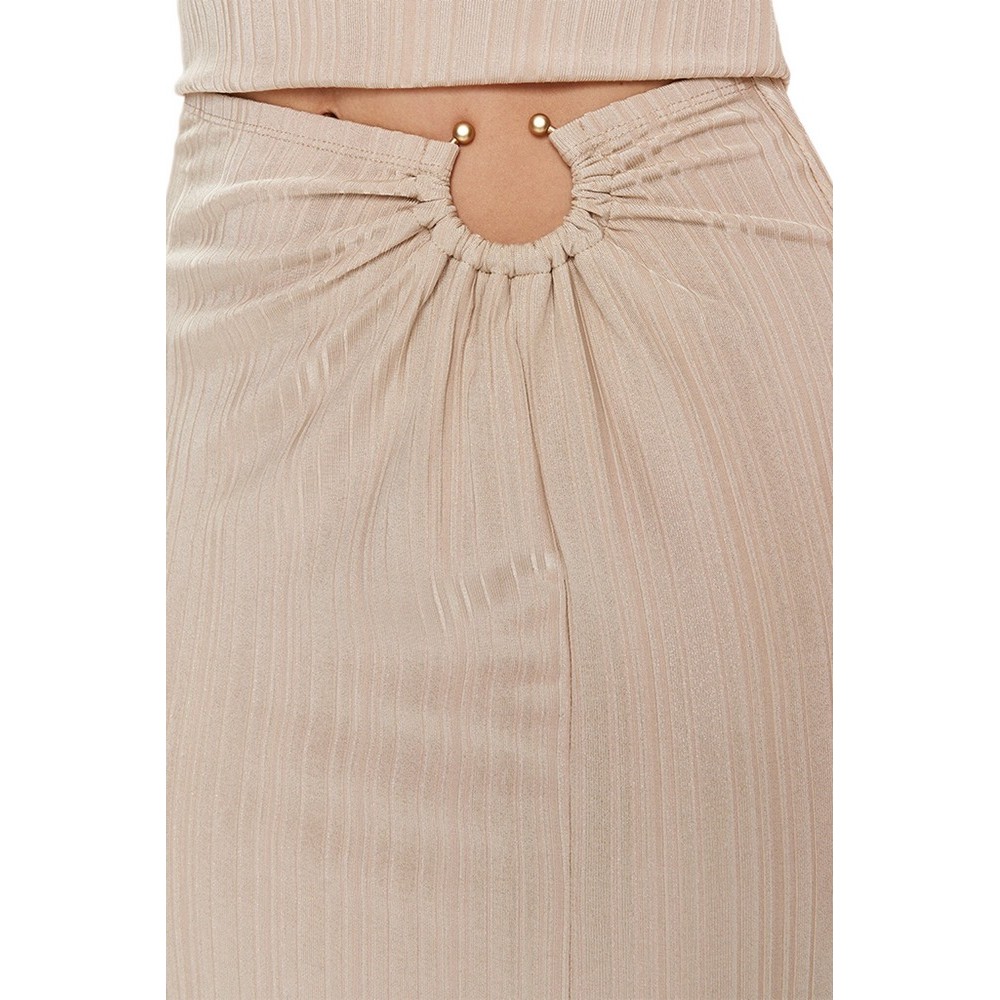 GUESS CRISTINA MIDI SKIRT ΦΟΥΣΤΑ ΓΥΝΑΙΚΕΙΑ GOLD