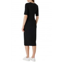 CALVIN KLEIN JEANS CTN CONTOUR 1X1 RIB MIDI DRES ΦΟΡΕΜΑ ΓΥΝΑΙΚΕΙΟ BLACK