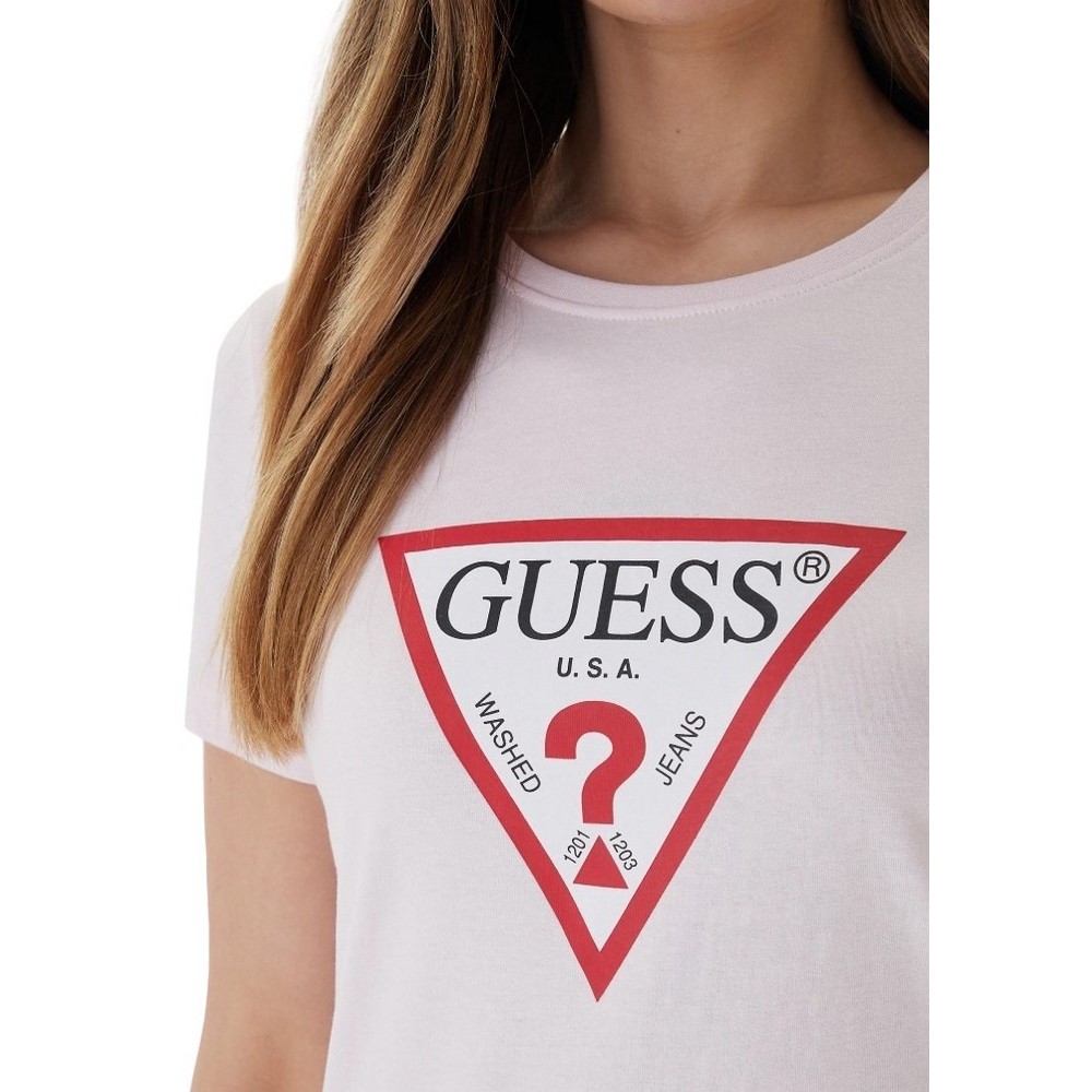 GUESS CN ORIGINAL T-SHIRT ΜΠΛΟΥΖΑ ΓΥΝΑΙΚΕΙΑ PINK