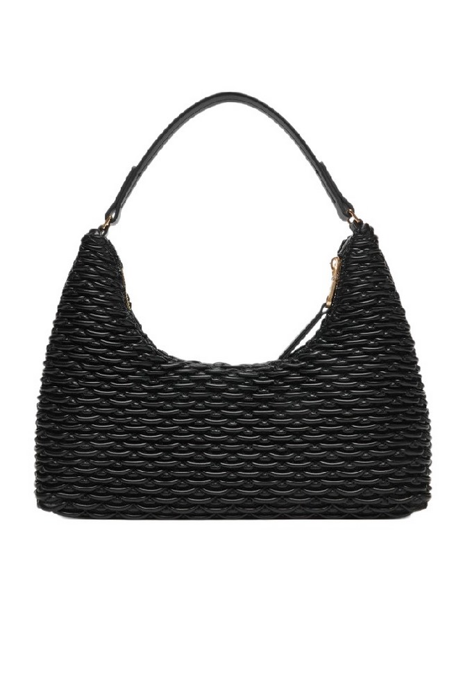 CALVIN KLEIN PLEATED SHOULDER BAG ΤΣΑΝΤΑ ΓΥΝΑΙΚΕΙΑ BLACK