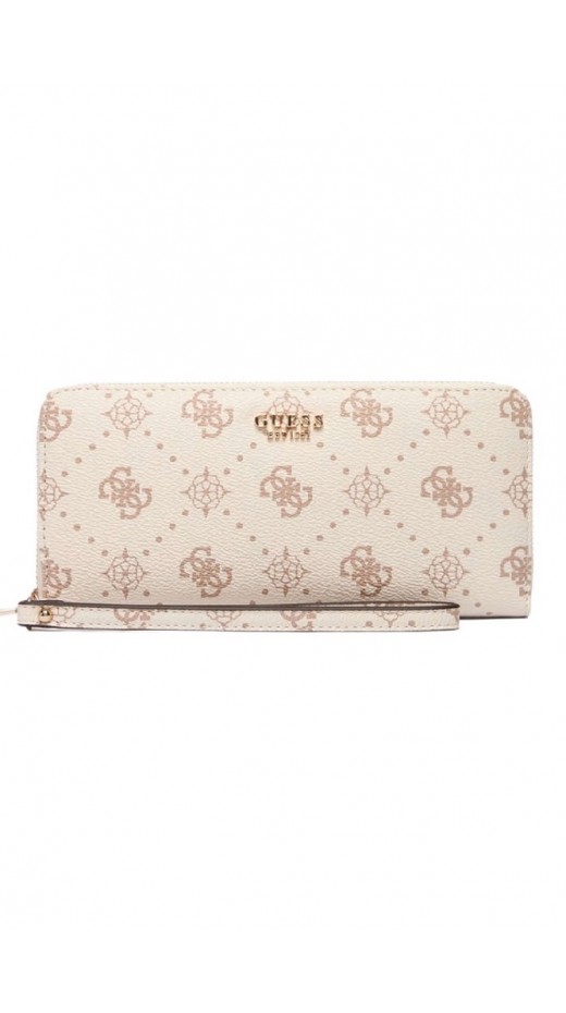 GUESS CARRIE LOGO SLG LRG ZIP AROUND ΠΟΡΤΟΦΟΛΙ ΓΥΝΑΙΚΕΙΟ VANILLA