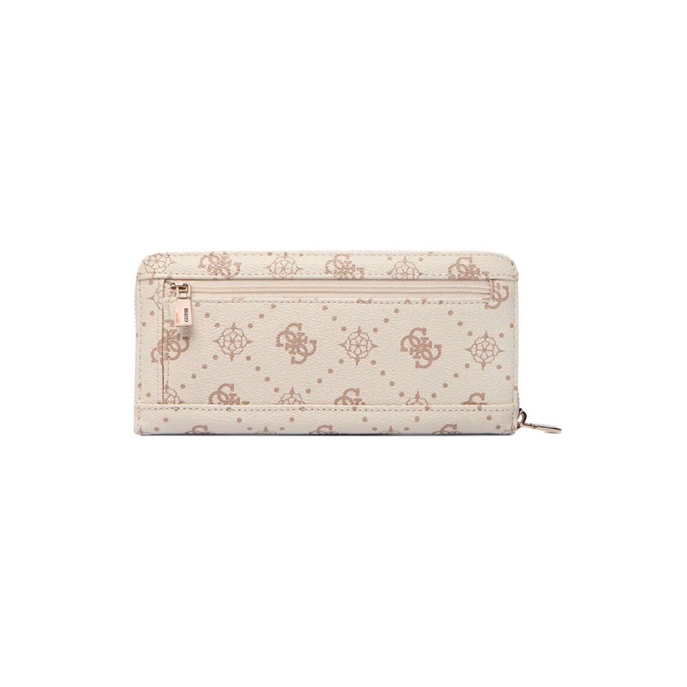 GUESS CARRIE LOGO SLG LRG ZIP AROUND ΠΟΡΤΟΦΟΛΙ ΓΥΝΑΙΚΕΙΟ VANILLA