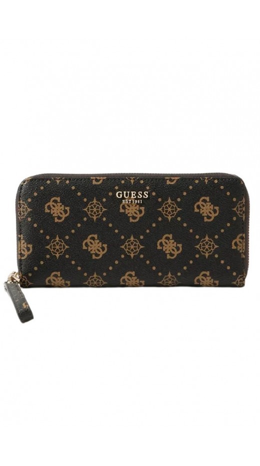 GUESS CARRIE LOGO SLG LRG ZIP AROUND ΠΟΡΤΟΦΟΛΙ ΓΥΝΑΙΚΕΙΟ BROWN