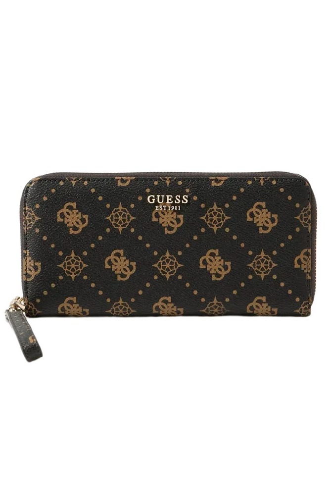 GUESS CARRIE LOGO SLG LRG ZIP AROUND ΠΟΡΤΟΦΟΛΙ ΓΥΝΑΙΚΕΙΟ BROWN