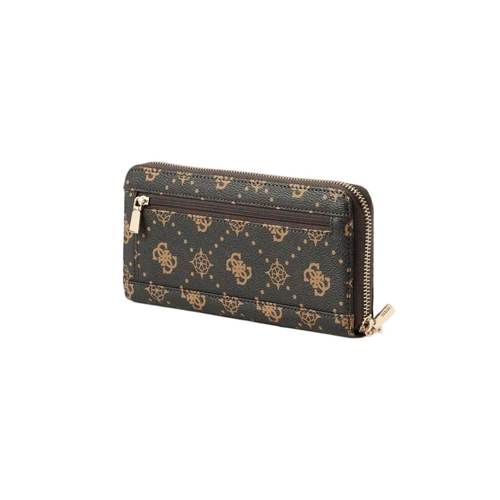 GUESS CARRIE LOGO SLG LRG ZIP AROUND ΠΟΡΤΟΦΟΛΙ ΓΥΝΑΙΚΕΙΟ BROWN