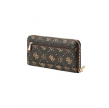GUESS CARRIE LOGO SLG LRG ZIP AROUND ΠΟΡΤΟΦΟΛΙ ΓΥΝΑΙΚΕΙΟ BROWN