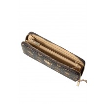 GUESS CARRIE LOGO SLG LRG ZIP AROUND ΠΟΡΤΟΦΟΛΙ ΓΥΝΑΙΚΕΙΟ BROWN