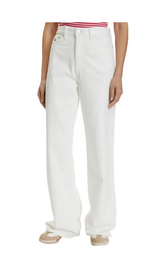 TOMMY JEANS CLAIRE HR WD BJ4199 ΤΖΙΝ ΠΑΝΤΕΛΟΝΙ ΓΥΝΑΙΚΕΙΟ DENIM WHITE
