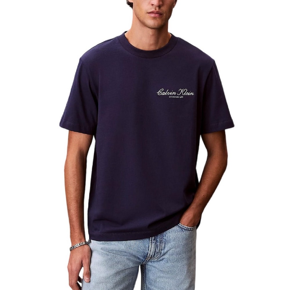 CALVIN KLEIN JEANS 20S MARCH GRAPHIC SEASONAL T-SHIRT ΜΠΛΟΥΖΑ ΑΝΔΡΙΚΗ DARK BLUE