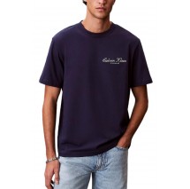 CALVIN KLEIN JEANS 20S MARCH GRAPHIC SEASONAL T-SHIRT ΜΠΛΟΥΖΑ ΑΝΔΡΙΚΗ DARK BLUE