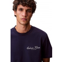 CALVIN KLEIN JEANS 20S MARCH GRAPHIC SEASONAL T-SHIRT ΜΠΛΟΥΖΑ ΑΝΔΡΙΚΗ DARK BLUE