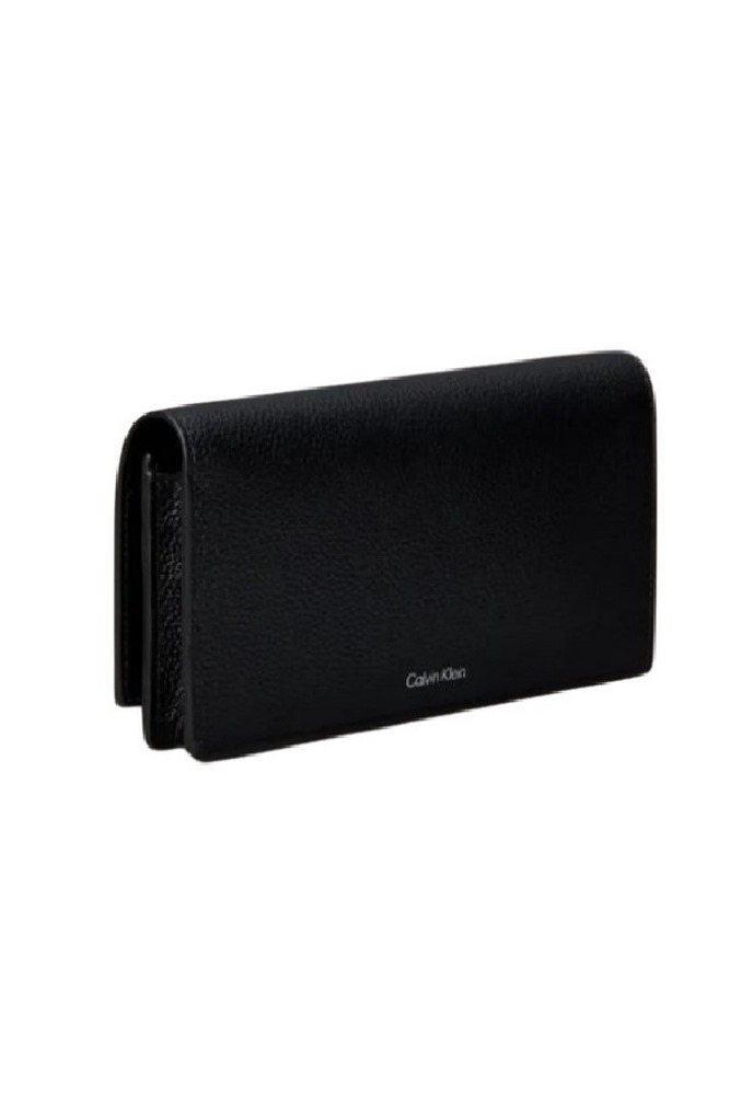 CALVIN KLEIN EMBLEM HW PEBBLE LONG BIFOLD ΠΟΡΤΟΦΟΛΙ ΓΥΝΑΙΚΕΙΟ BLACK