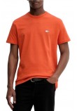 TOMMY JEANS REG BADGE TEE EXT T-SHIRT ΜΠΛΟΥΖΑ ΑΝΔΡΙΚΗ ORANGE
