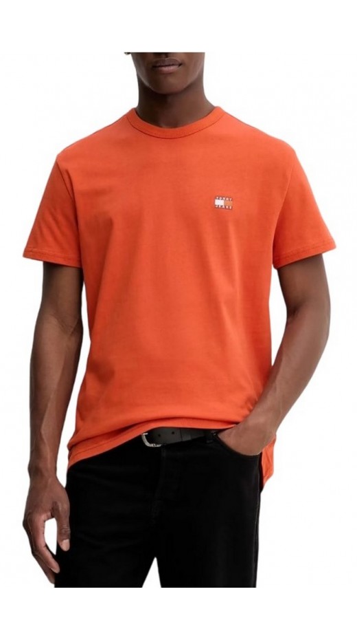 TOMMY JEANS REG BADGE TEE EXT T-SHIRT ΜΠΛΟΥΖΑ ΑΝΔΡΙΚΗ ORANGE