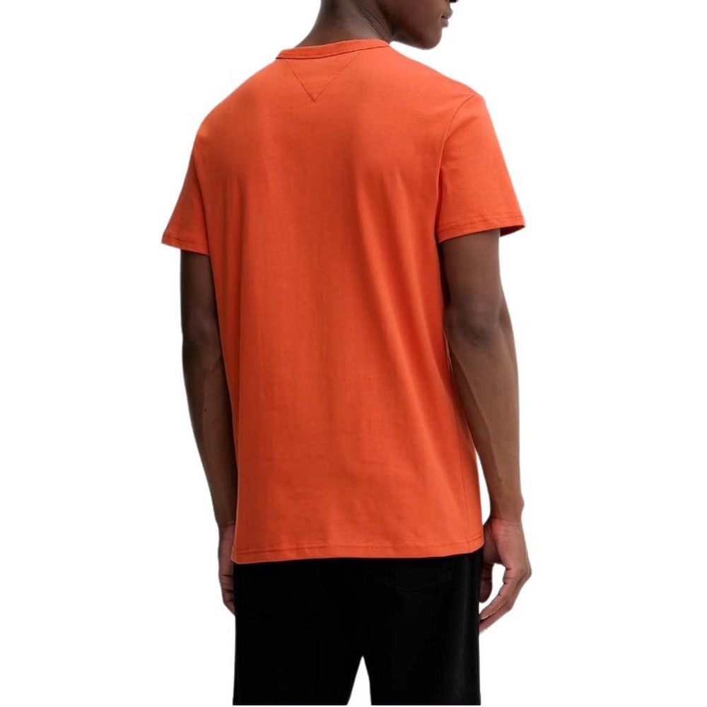 TOMMY JEANS REG BADGE TEE EXT T-SHIRT ΜΠΛΟΥΖΑ ΑΝΔΡΙΚΗ ORANGE