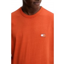 TOMMY JEANS REG BADGE TEE EXT T-SHIRT ΜΠΛΟΥΖΑ ΑΝΔΡΙΚΗ ORANGE