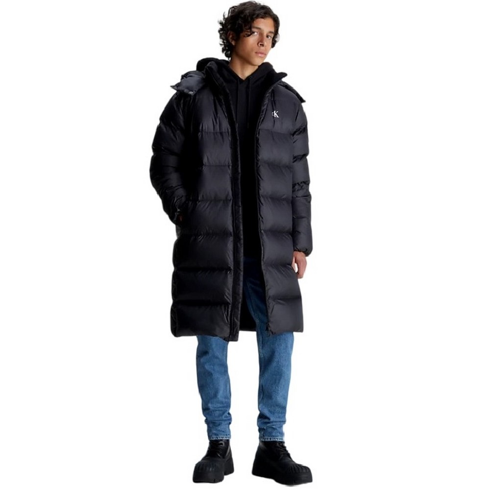 CALVIN KLEIN ESSENTIALS DOWN LONG PARKA ΜΠΟΥΦΑΝ  ΑΝΔΡΙΚΟ BLACK