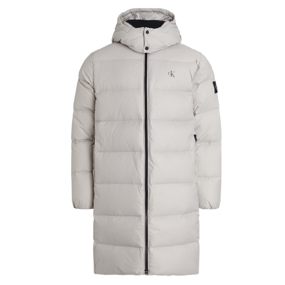 CALVIN KLEIN ESSENTIALS DOWN LONG PARKA ΜΠΟΥΦΑΝ  ΑΝΔΡΙΚΟ ECRU