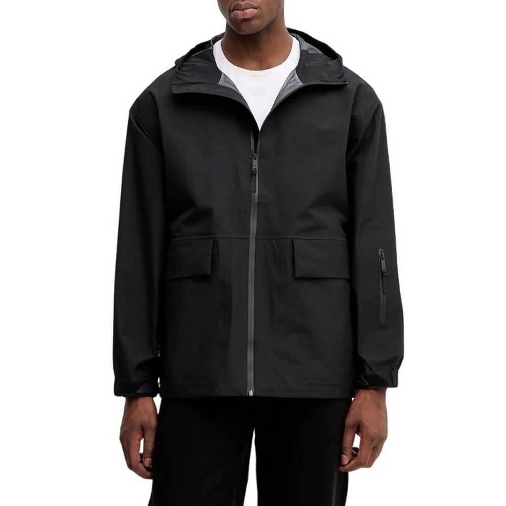 CALVIN KLEIN JEANS LS NYLN OXFRD RLXD S ΜΠΟΥΦΑΝ ΑΝΔΡΙΚΟ BLACK
