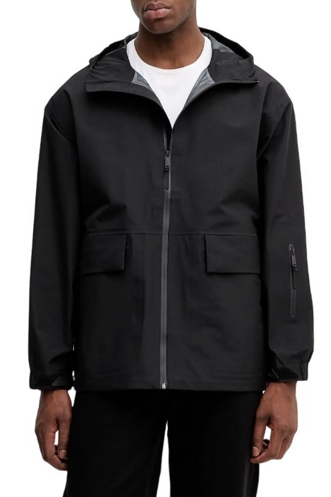 CALVIN KLEIN JEANS LS NYLN OXFRD RLXD S ΜΠΟΥΦΑΝ ΑΝΔΡΙΚΟ BLACK