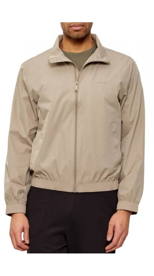 CALVIN KLEIN LS NYLON STAND COLLAR WINDBREAKER ΜΠΟΥΦΑΝ ΑΝΔΡΙΚΟ KHAKI